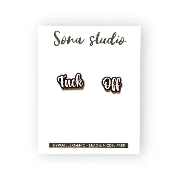 Earrings - Fu*K Off Earrings - Sona Studio - Wild Lark