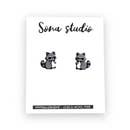 Earrings - Raccoon - Sona Studio - Wild Lark