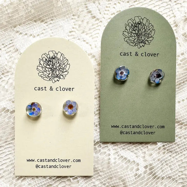 Pressed Flower Earrings -  - Cast & Clover - Wild Lark