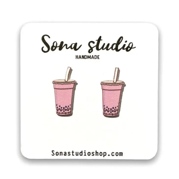 Earrings - Bubble Tea Earrings - Sona Studio - Wild Lark