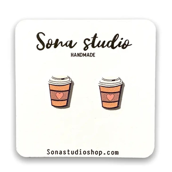 Earrings - Coffee Earrings - Sona Studio - Wild Lark