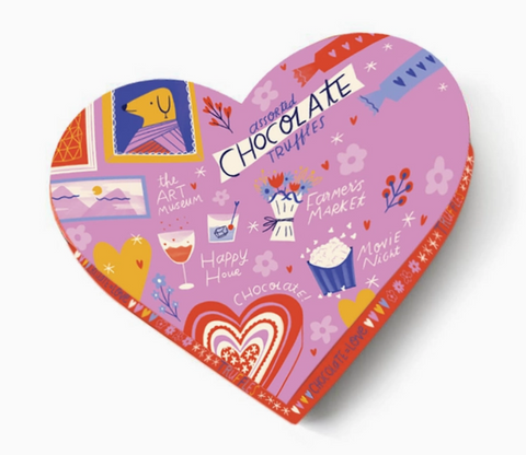 Valentine's Day Chocolates (9 options) - Truffle Heart Box, Medium - 4oz (Seattle Chocolate) - Wild Lark - Wild Lark