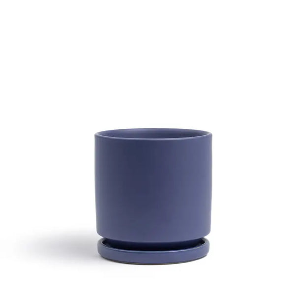 10.5" Gemstone Pot - with Water Saucer - Perwinkle - Momma Pots - Wild Lark