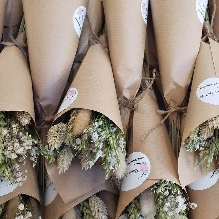 Mini Dried Flower Bouquet Natural Wild Lark