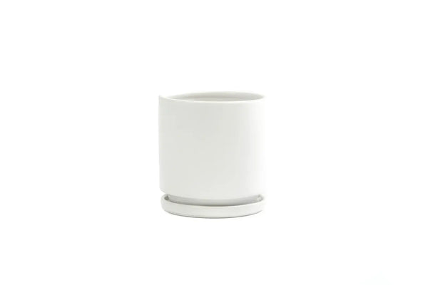 10.5" Gemstone Pot - with Water Saucer - White - Momma Pots - Wild Lark