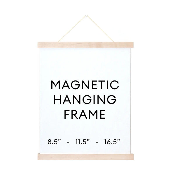 Magnetic Wood Hanging Poster Frame -  - Curious Prints - Wild Lark