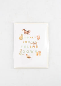 "Sorry You're Feline Down" Cats Card -  - Lana's Shop - Wild Lark