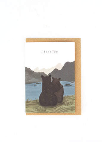 "I Love You" Bear Greeting Card -  - Heather Lucy J Designs - Wild Lark