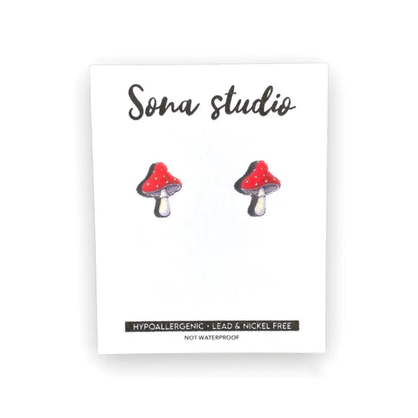 Earrings - Mushroom Earrings - Sona Studio - Wild Lark