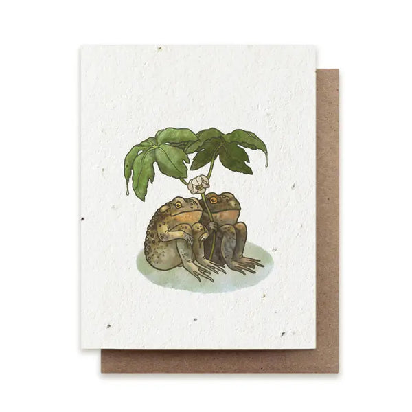 Plantable Wildflower Seed Card - Illustrated - Two Toads Together - The Bower Studio - Wild Lark