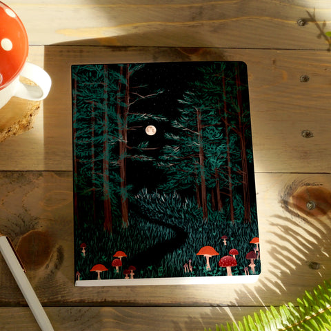 Moonrise Forest Medium Layflat Notebook -  - Denik - Wild Lark