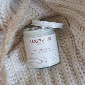 SALE! Autumn Lodge Soy Candle -  - Lakebound Candle Co. - Wild Lark