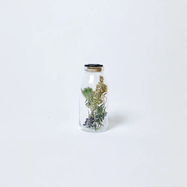 Dried Florals in Glass - Black | Harapan 100mL - Field Of Hope - Wild Lark