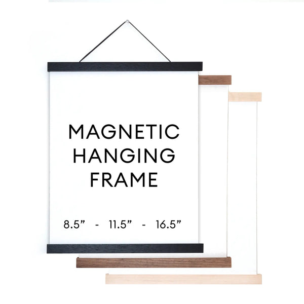 Magnetic Wood Hanging Poster Frame -  - Curious Prints - Wild Lark