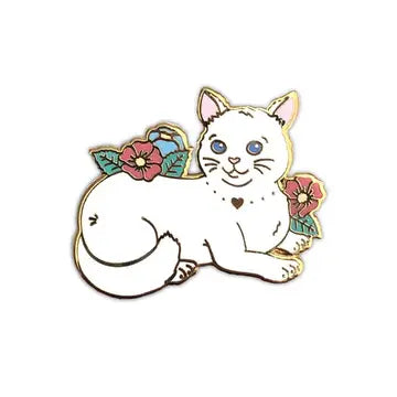 Enamel Pin: The Crowned Rabbit - White Cat - The Crowned Rabbit - Wild Lark