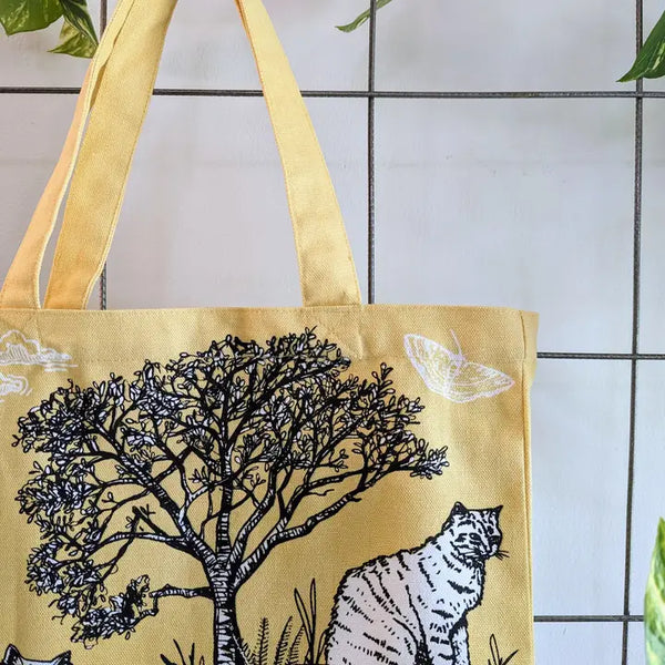 Tote Bag- Outside Cats - - ilikesara - Wild Lark