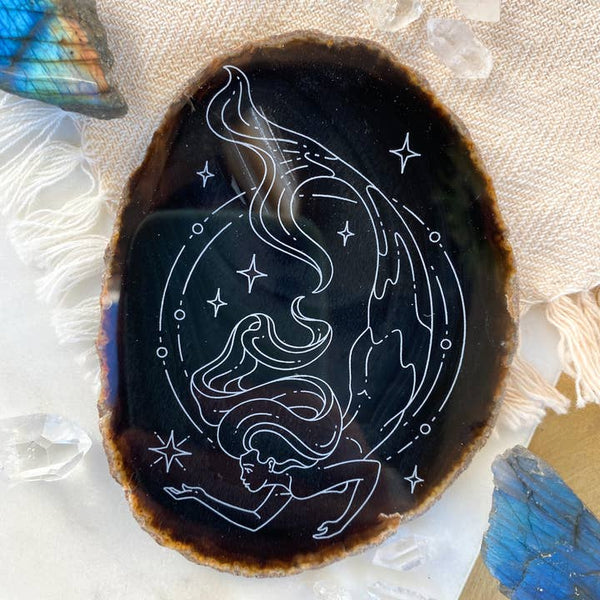 Zodiac Symbol Agate Slices Astrology Sign Horoscope - Pieces- Goddess - Fractalista Designs - Wild Lark