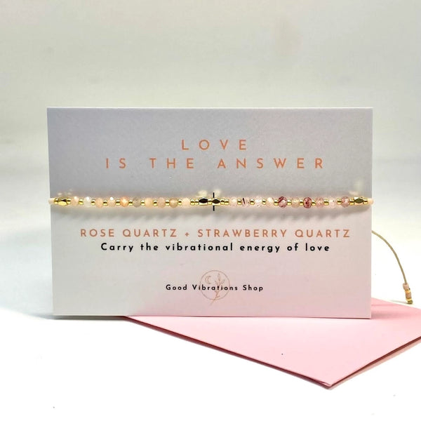 Gemstone Intention Bracelet - Love Is the Answer - Good Vibrations Shop - Wild Lark