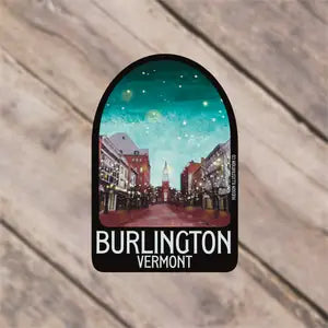 Vermont Vinyl Stickers - Church Street Lights - Hudson Illustration Co - Wild Lark