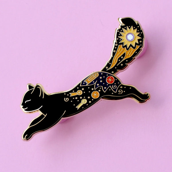 Enamel Pins - Comet Cat - Glitter Punk - Wild Lark