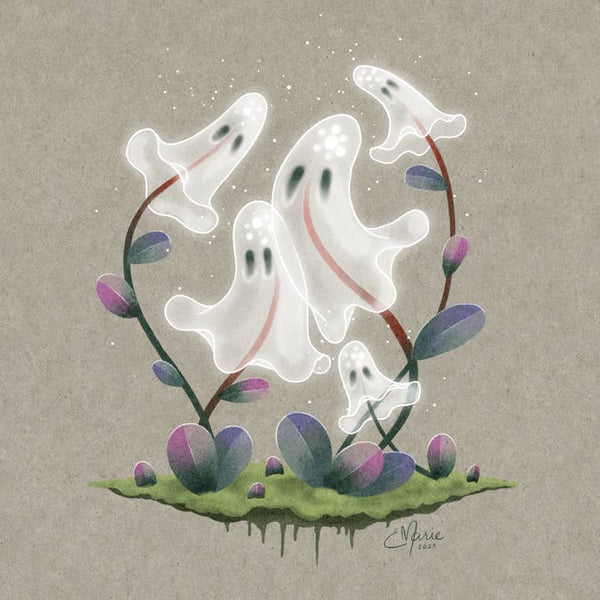 Ghost Plant Art Print | Spooky Garden -  - Elissa Marie Creative - Wild Lark
