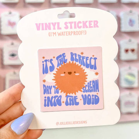 Screaming Into the Void Sun Sticker -  - Jollie Ollie Designs - Wild Lark