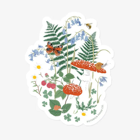 Woodland Clear Vinyl Sticker -  - Botanica Paper Co. - Wild Lark