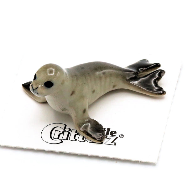Porcelain Miniature Critters - Makana Monk Seal - Little Critterz - Wild Lark