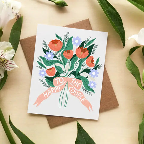 Happy Couple Bouquet Card -  - Gingiber - Wild Lark