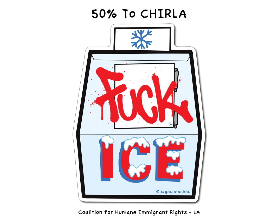 Fuck Ice Waterproof Vinyl Sticker For Water Bottles - - Page's Peaches - Wild Lark