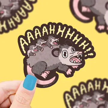 Turtle's Soup Vinyl Stickers - Screaming Crazy Opposum Vinyl Sticker - Turtle's Soup - Wild Lark
