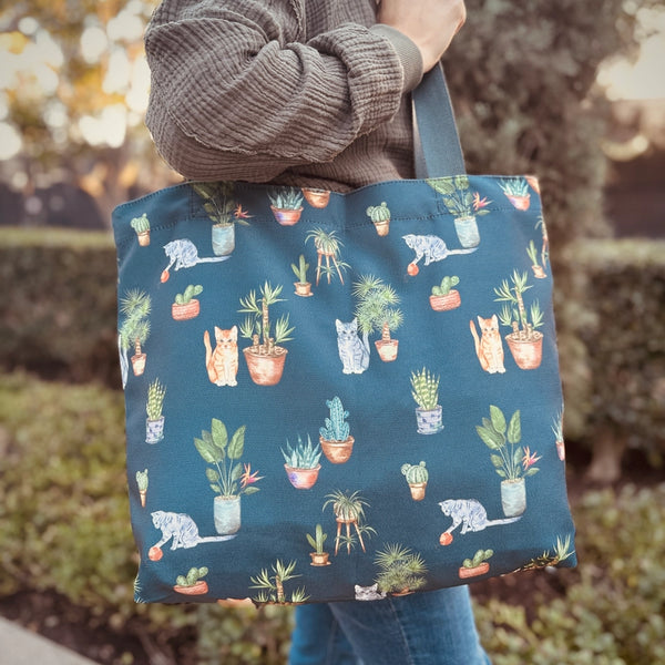 Tote Bag - Cats and Plants - Plant Scouts - Wild Lark