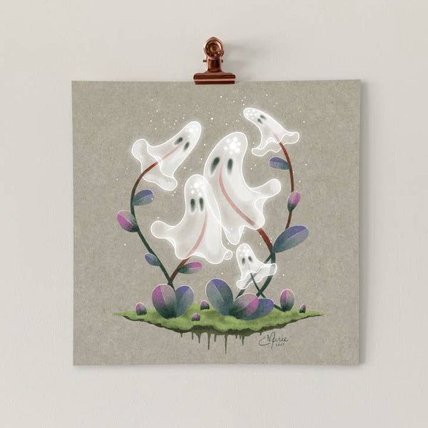 Ghost Plant Art Print | Spooky Garden -  - Elissa Marie Creative - Wild Lark