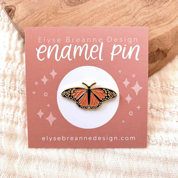 Monarch Butterfly Enamel Pin 1x1in. -  - Elyse Breanne Design - Wild Lark