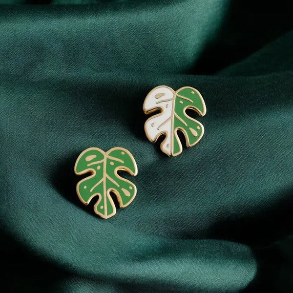 Monstera Albo Earrings - - Occasionalish - Wild Lark
