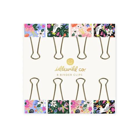 Floral Binder Clips -  - Idlewild Co. - Wild Lark