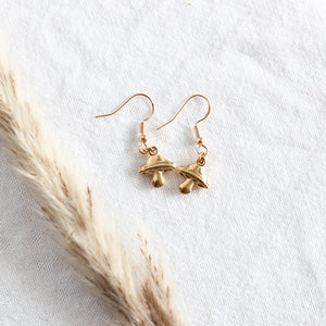Mushroom Earrings - Gold - Birch Jewellery - Wild Lark