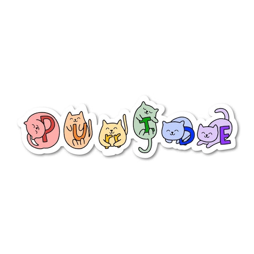 Stickers - Purride Rainbow Pride Cats - Mouthy Broad - Wild Lark