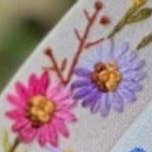 Summer Floral Embroidered Headband - White with Pink Flowers - Quince Fables - Wild Lark