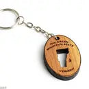 Vermont Oval Wooden Keychain -  - 163 Design Company - Wild Lark