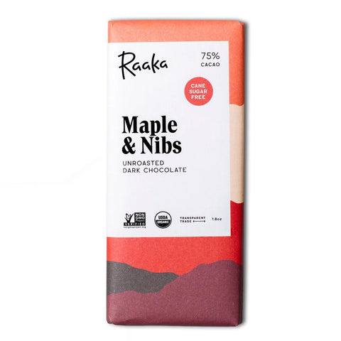 75% Maple & Nibs Chocolate Bar -  - Raaka Chocolate - Wild Lark