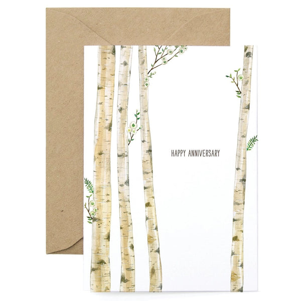 Greeting Cards - Birch Anniversary Greeting Card - Lana's Shop - Wild Lark