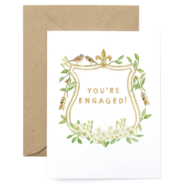 Greeting Cards - Engaged Crest Greeting Card - Lana's Shop - Wild Lark