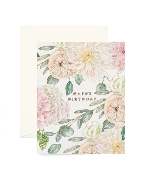 Greeting Cards - Garden Rose Birthday Greeting Card - Lana's Shop - Wild Lark