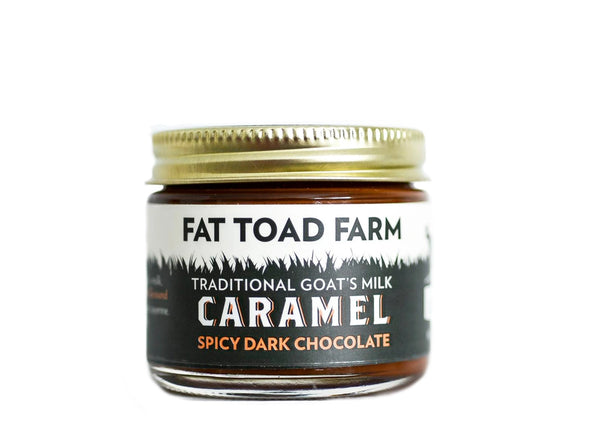 Goat's Milk Caramel Jar - Spicy Dark Chocolate - 2oz - Fat Toad Farm - Wild Lark