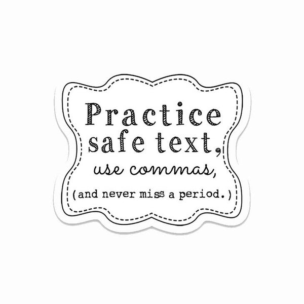 Fly Paper Production Vinyl Stickers - Practice Safe Text - Fly Paper Products - Wild Lark