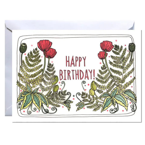 Birthday Card - Floral Birthday -  - michele maule - Wild Lark