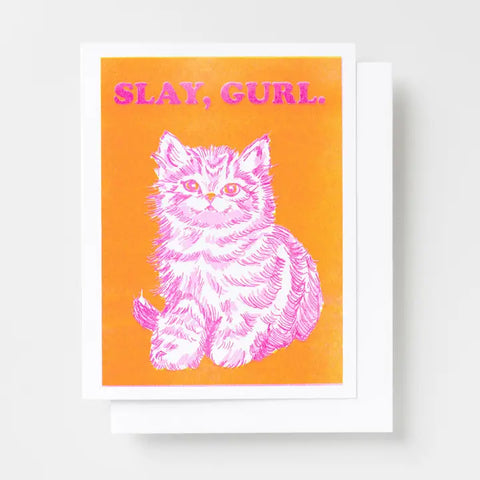 Risograph Cards - Slay Gurl. - Yellow Owl Workshop - Wild Lark