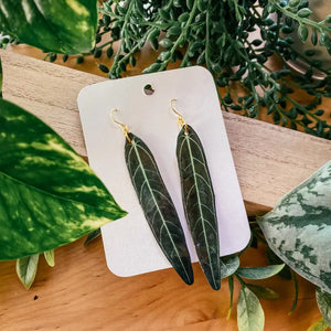 Queen Anthurium Plant Leaf Earring, Magnet, Pin, Decor -  - hethr - Wild Lark