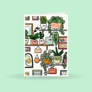 Plant Wall Shelves, Plant Greeting Card -  - Home by Faith - Wild Lark
